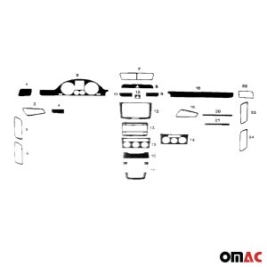 Volkswagen Passat Dashboard Kit (21 Pcs.) - Omac - Carbon - '05-'09